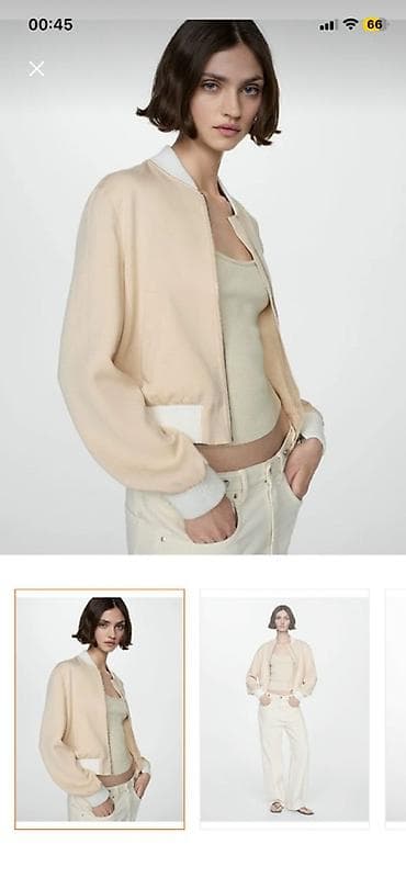 Мужская обувь: Mangoda alinib. Bej rəngli qısa bomber . Etiketli. 38azn — 4