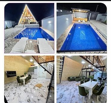 ucuz ev: Qebelef istiqamətində dağ-mənzərəli, A-frame (üçbucaq formalı) modern — 2