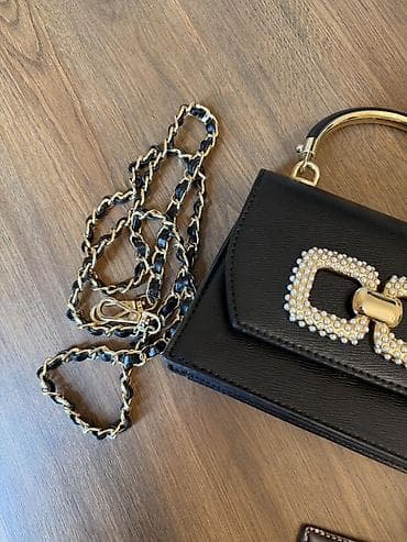 Сумки: ALDO 🖤 Zərif və eleqant qara çanta. Trapez formalı, dəqiq xətləri — 5