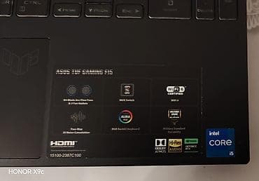 ASUS TUF Gaming F15 noutbuku - Ekran: 15.6", Full HD, 144 Hz — 6