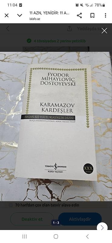 Uluslarin Dususu 16 AZN Karl Marx Kapital 14 AZN John Maynard Keynes