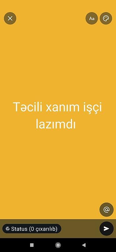 İş: Ev təmizliyinə xanım lazımdı — 1