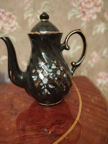 Qəhvədanlar: Yeni, rəng - Göy, Çaydan, Keramika — 1