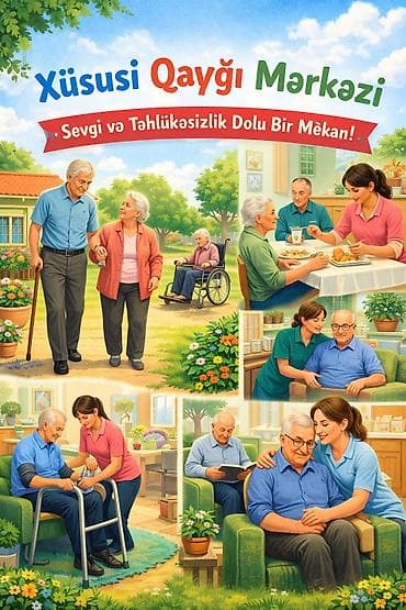 Hər bir şəraiti olan öz evimdə Xəstələrə,Qocalara baxıram. Yaşlı və