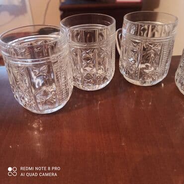 cay daslari satilir: Çay dəsti, Xrustal, 6 nəfərlik — 4