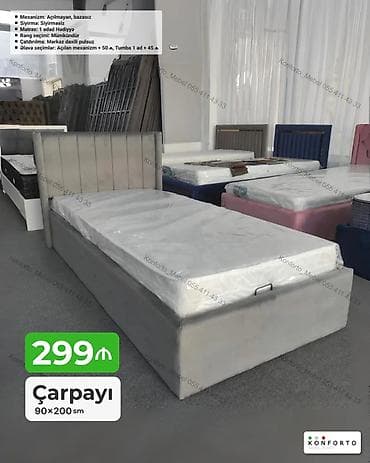 Çarpayı – 90×200 sm - Mexanizm: Açılmayan, bazasız - Sıyırma