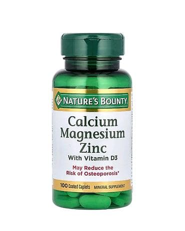 Gözəllik və sağlamlıq: Nature’s Bounty Calcium Magnesium Zinc + Vitamin D3 – mineral kompleks — 1