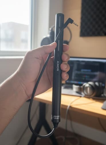 Sony mikrafon kameralar fotoaparat ücün arqinal rasiyadan gəlib