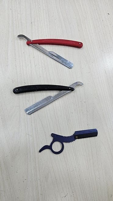 pasta roza: Peşəkar bərbər alətləri dəsti - Saç kəsmə və seyrəltmə qayçıları — 4