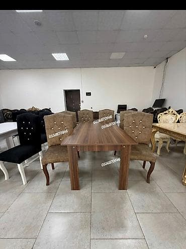 Sifarişlə ofis mebeli: Dördbucaq masa, Qonaq otağı üçün, 6 nəfər, Açılmayan, Rusiya, Zəmanətli — 9