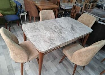 Masa və oturacaq dəstləri: Mətbəx üçün, Yeni, Açılan, Dördbucaq masa, 4 stul — 2