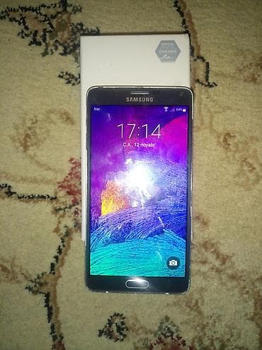 samsung note 4: Samsung Galaxy Note 4- 200₼ SATILIR, 32gb yaddas, Ram 3,karobkasida — 1