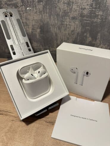 Аккумуляторы: Б/у Беспроводные (Bluetooth) Наушники, Apple, цвет - Белый — 3