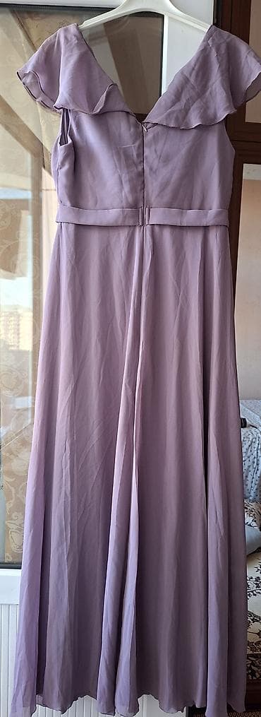gen: Uzun gecə/libas – bənövşəyi (lilac) rəng - Model: Geniş ətəkli, axıcı — 2