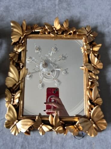 ev ucun guzgu: Qızılı dekor dəsti - 2 ədəd klassik üslubda şamdan: Barokko motivli — 3