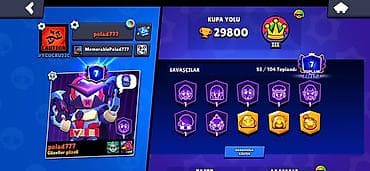 Brawl Stars oyun hesabı - Kupa: 29,800 (Kupa Yolu III rütbə nişanı — 2