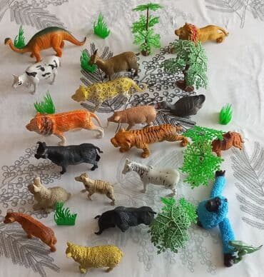 dinozavr konstruktorları: Müxtəlif heyvan fiqurları və bitki elementlərindən ibarət bu oyuncaq — 4