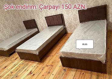 tek kravat islenmis: Yeni, Təknəfərlik çarpayı, Bazasız, Matras ilə, Siyirməsiz, Azərbaycan — 4