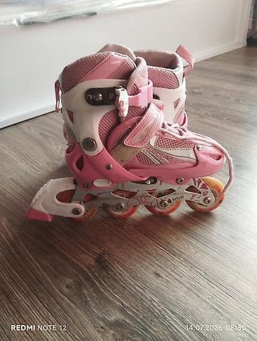 Uşaq üçün tənzimlənən bıçaqlı təkərli konkis (roller) – çəhrayı rəng — 2