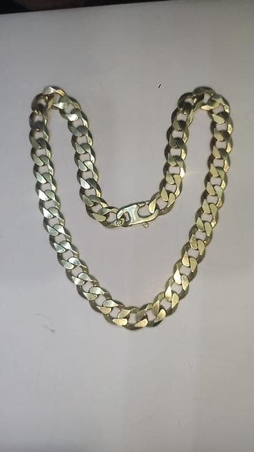 Бижутерия: Təmiz italiya gumusu 925 qalın “Cuban” zəncir boyunbağı.Cox — 2
