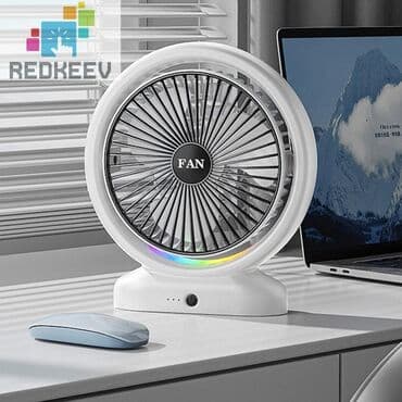 əl ventilyatoru: Ventilyator Sərinkeş İşiqli 3 surət rejimi var USB və batareya ilə — 3
