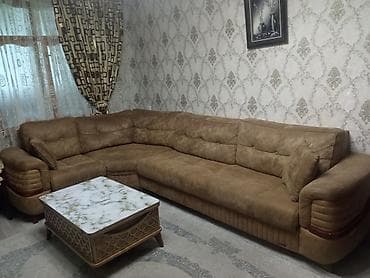 Künc divan dəsti - Forma: L-şəkilli, geniş oturacaq sahəsi və dərin