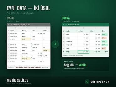 hazır reklam: Kompüter kursu: Microsoft Office, Əyani, Qrup, Onlayn — 2