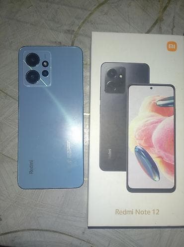 telefon j1: Xiaomi Redmi Note 12 4+2 Ram 128gb yaddaş qutu adabtr üstündə verilir — 1