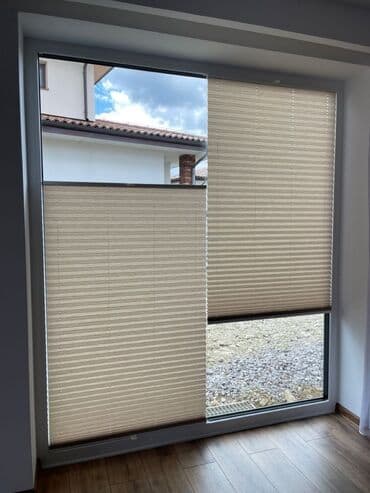 Digər ev dekoru: Plisse pərdələr – pəncərə və eyvan qapıları üçün zərif, funksional — 2