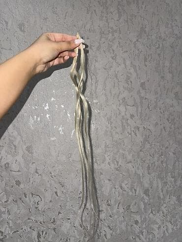 150 qram sari sac 1 defe istifade olunub uzunluq 80 sm ideal — 4