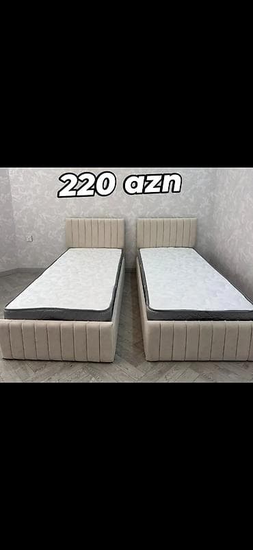 taxt dosekleri: Məhsul: Yumşaq başlıqlı tək nəfərlik çarpayı + döşək - Ölçü: tək — 1