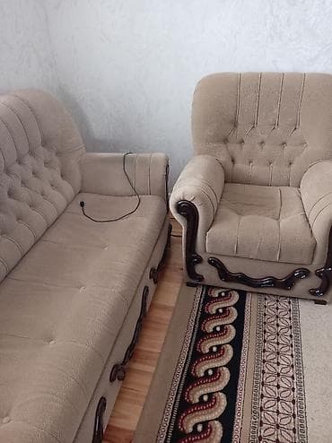 Qonaq otağı mebel dəsti - Klassik dizaynlı yumşaq mebel: 3 nəfərlik