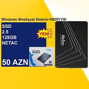 SSD-lər” ⭐2.5 SSD 128GB Netac (Yeni) - 50 AZN ⭐2.5 SSD 128GB Netac — 5