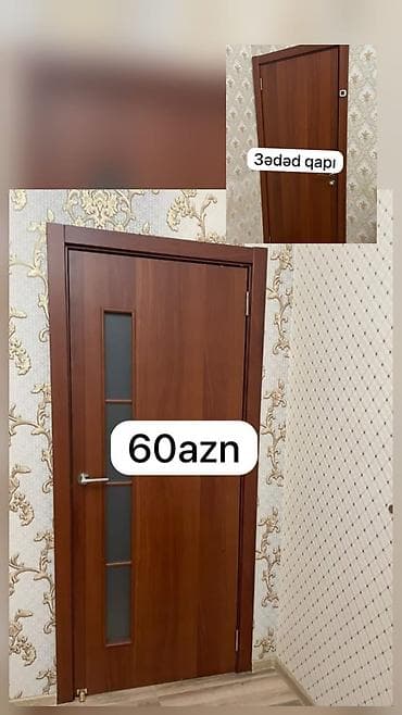 seyfi qapi: 3 ədəd otaq qapısı 3 eded qapı satılır📍2 si şüşesiz 1i şüşeli📍sökülü — 1