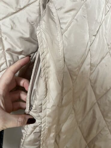 Baş geyimləri: TEZEDI Qadın üçün quilted (kapitone) palto - Rəng: açıq bej - — 7