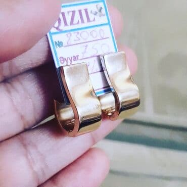 sirqalar qizil: Sırğa, Sarı qızıl, 750 Əyar — 3