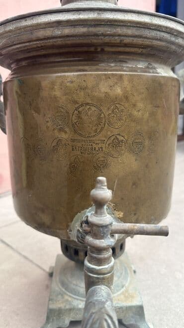 ваза напольная керамическая высокая: Antik samovar – kömür/od kömürü ilə işləyən klassik rus tipli model — 3