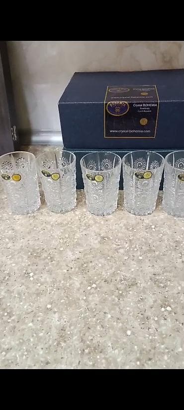 Стаканы, Хрусталь, Набор из 6 шт., Чехия