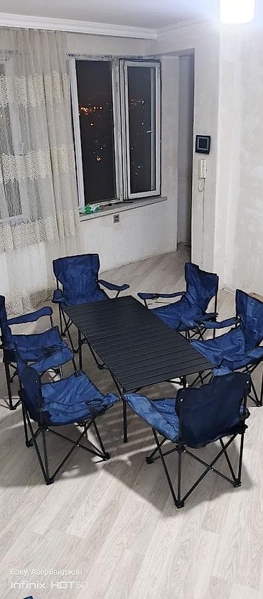 Açıq hava üçün qatlanan masa və kreslolar dəsti hec isdifade olunmahib — 3