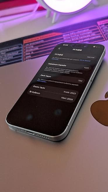Mobil telefon və aksesuarlar: IPhone 15 Pro Max, 128 GB, Gümüşü, Face ID — 1