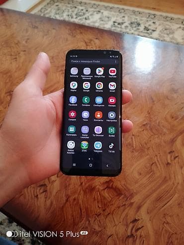 iphone qulaqlıq simli: Samsung Galaxy S8, 64 GB, rəng - Qara, Barmaq izi — 1