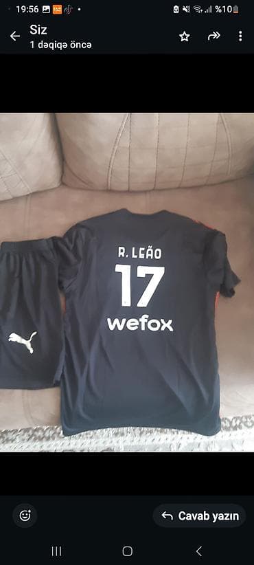 AC Milan futbol dəsti – Rafael Leão 17 Razmer 164 - Klub: AC Milan -
