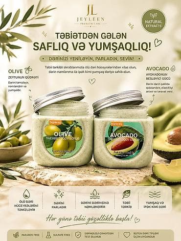 cantalar: Jeyleen Premium Care – Sherbet Body Scrub seriyası Təbii — 2