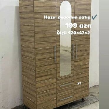 paltar işkafı: Yeni, Açılan, 3 qapılı Düz dolab, Qarderob, paltar dolabı, Azərbaycan — 4