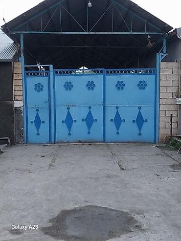 col qapi: Dəmir Həyət darvazası, Yana açılan, Mexaniki, Qapı ilə, rəng - Mavi — 1