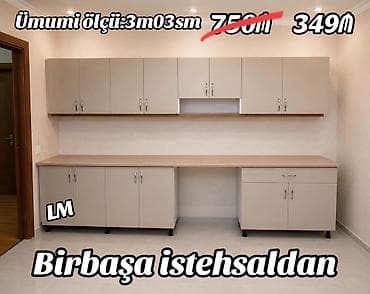 egger laminat: Mətbəx dolabı dəsti – birbaşa istehsaldan - Ümumi ölçü: 3 m 03 sm - — 1
