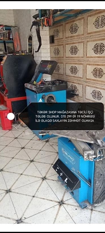 Avtobiznes, servis xidmətləri: Təkər ustası, 25 yaş, Təcrübəsiz, Dəyişən növbəli — 1