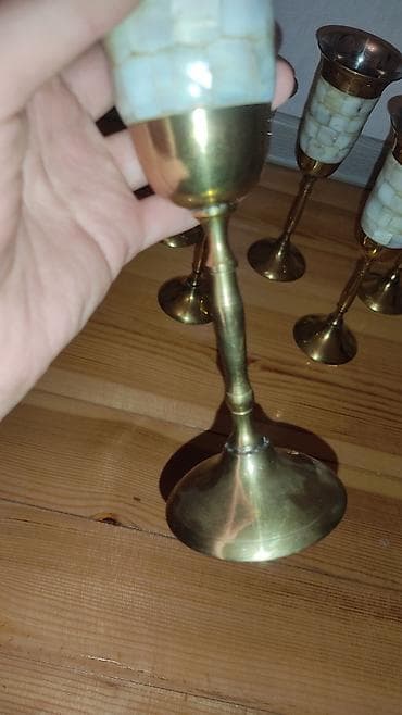 luminarc qablar: Qədəhlər, rəng - Qızılı, Metal, 6 ədədli dəst — 6