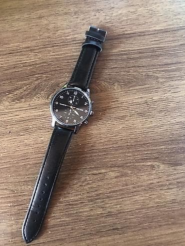 Kişi ayaqqabıları: Qol saatı, Quartz, rəng - Qara — 1