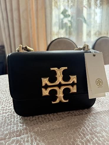 muravey kreditle: Tory Burch zəncirli çiyin çantası - Rəng: qara - Material: hamar dəri — 2